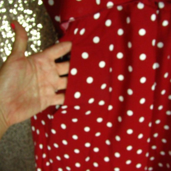NWT BloomChic Red and White Polkadot Dress - Picture 6 of 11